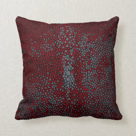 Cojín Decorativo Shagreen rojo y gris