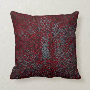 Cojín Decorativo Shagreen rojo y gris