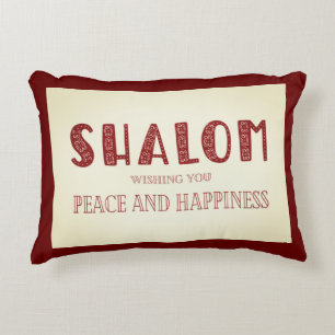 Cojín Decorativo SHALOM Paz Y Felicidad