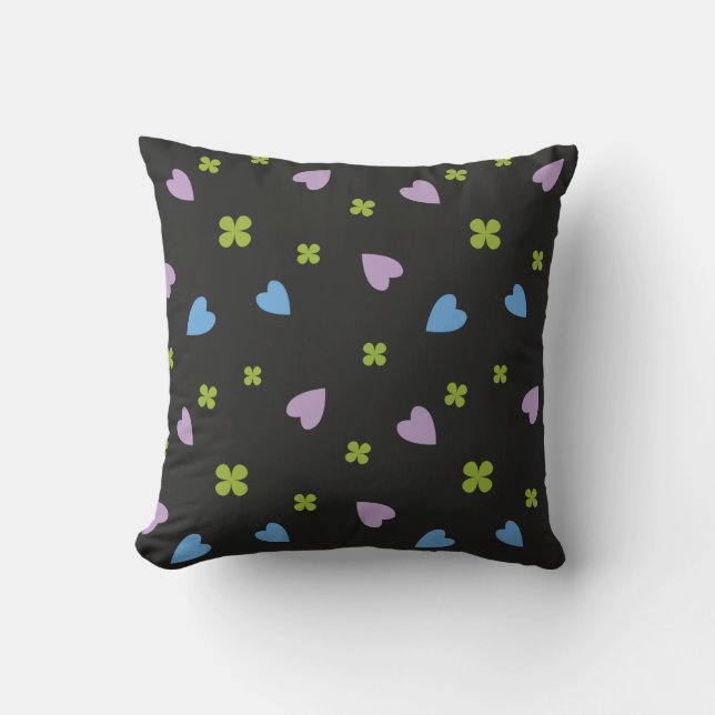 Cojín Decorativo Shamrock and Hearts Pattern (Anverso)