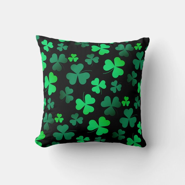 Cojín Decorativo Shamrock Clover Irlanda Irlanda Irlanda Moderno Ve (Anverso)