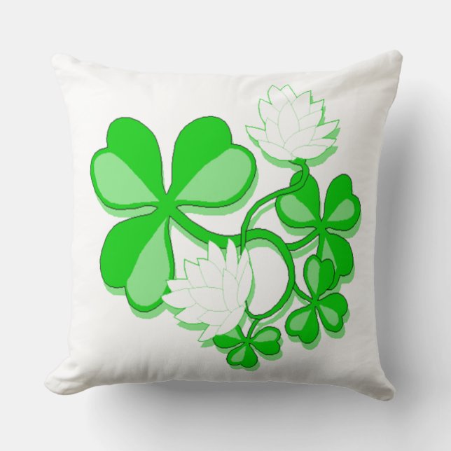 Cojín Decorativo Shamrock Cushion irlandés (Anverso)