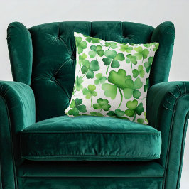 Cojín Decorativo Shamrock de color verde