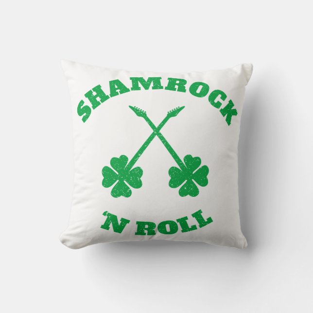 Cojín Decorativo Shamrock 'n Roll Grunge (Anverso)