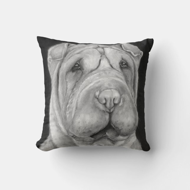 Cojín decorativo - Shar-Pei chino (Anverso)