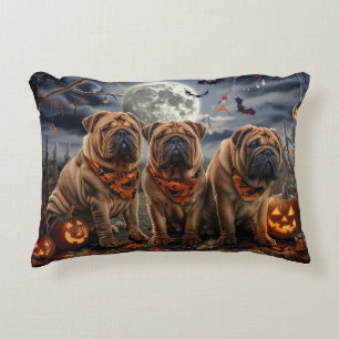 Cojín Decorativo Shar Pei Halloween Spooky