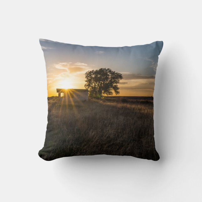 Cojín Decorativo Shed Abandonado Colorado Sunset (Anverso)