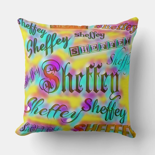 Cojín Decorativo Sheffey amarillo y rosa (Anverso)