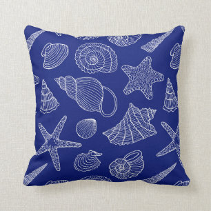 Cojín Decorativo Shell azul brillante modela