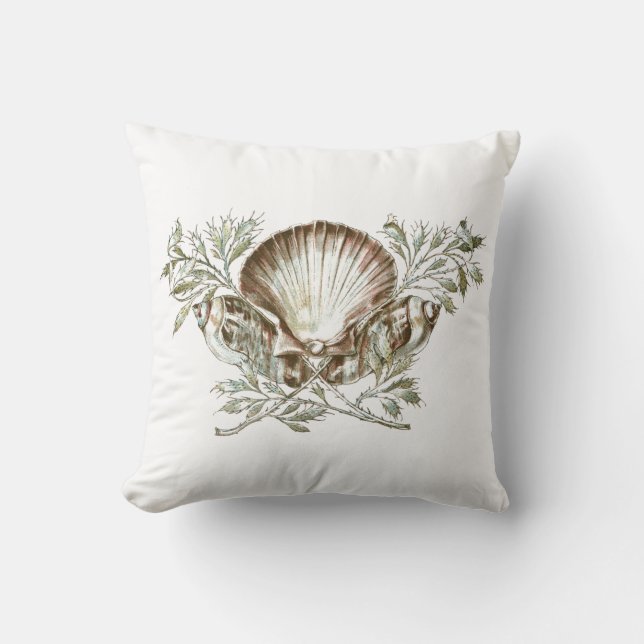 Cojín Decorativo Shell blanco (Anverso)