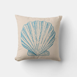 Cojín Decorativo Shell marítima en azul