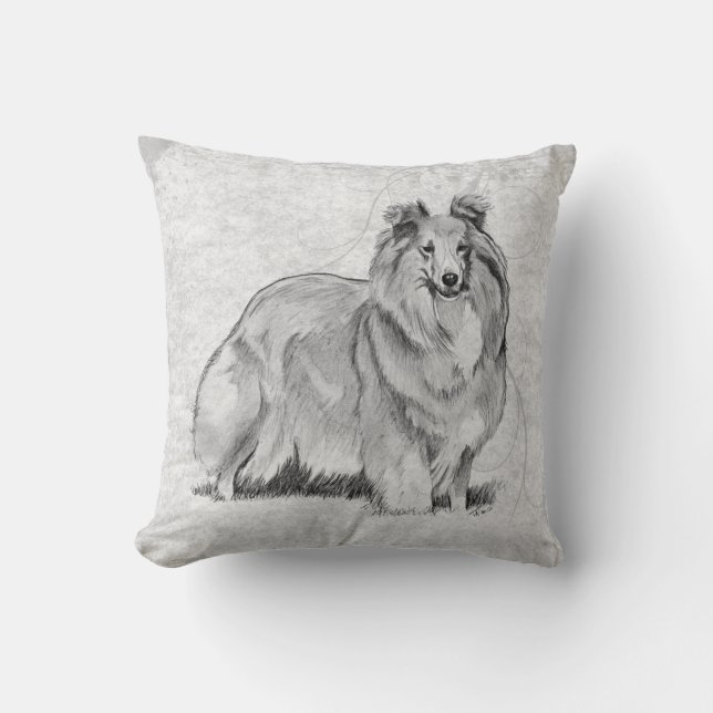 Cojín Decorativo Sheltie (Anverso)