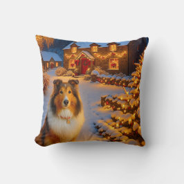 Cojín Decorativo Shetland Sheepdog Holiday