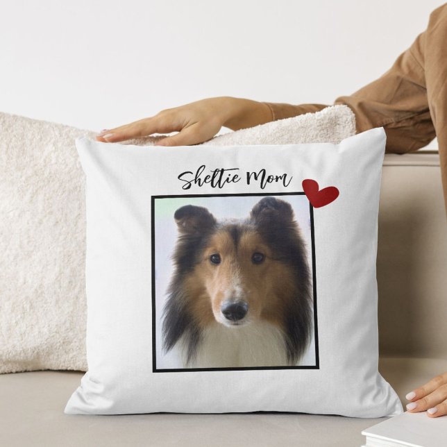 Cojín Decorativo Shetland Sheepdog Photo Sheltie Mom (Subido por el creador)