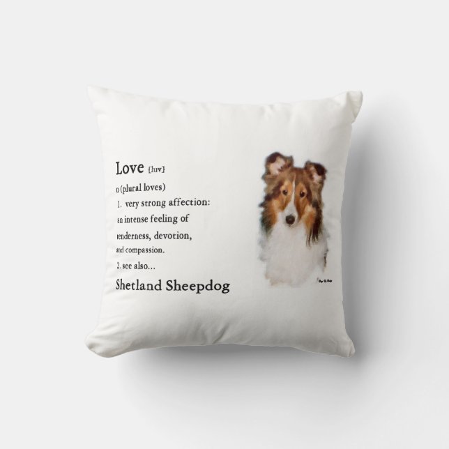 Cojín Decorativo Shetland Sheepdog Sheltie Aovers Regalos (Anverso)