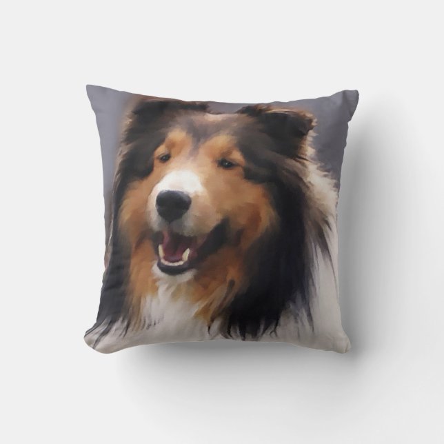 Cojín Decorativo Shetland Sheepdog Sheltie Art Gifts (Anverso)