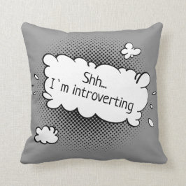 Cojín Decorativo Shh...introverto texto Personalizado