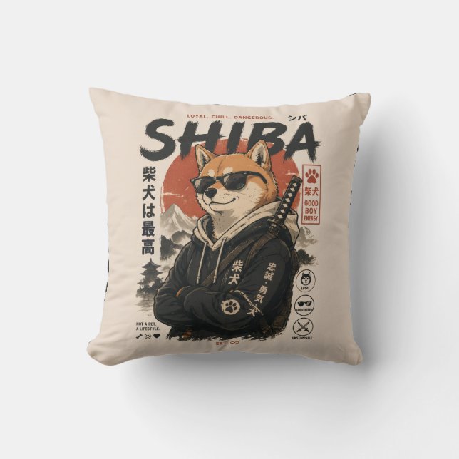 COJÍN DECORATIVO SHIBA EL PROTECTOR (Anverso)