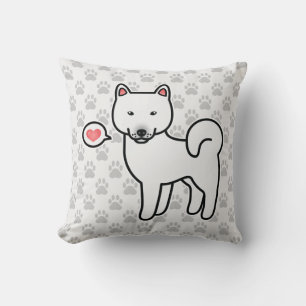 Cojín Decorativo Shiba Inu Amor Blanco
