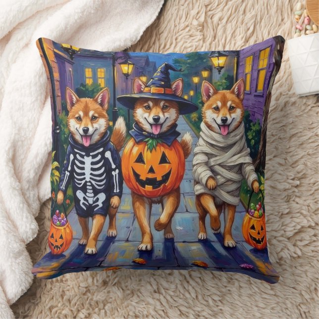Cojín Decorativo Shiba Inu Dogs in Halloween Costumes (Manta)