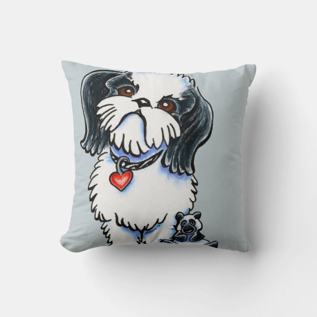 Cojín Decorativo Shih Tzu Panda (Anverso)