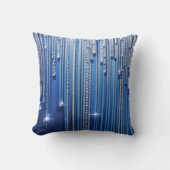 Cojín Decorativo Shimmery azul simplemente espiado (Anverso)