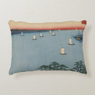 Cojín Decorativo Shinagawa Susaki Vintage Ukiyo-e Arte Japonés