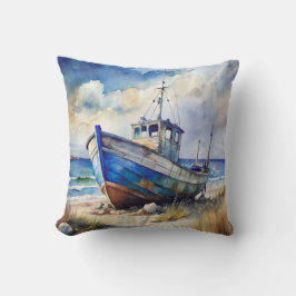 Cojín Decorativo Shipwreck Boat Beach Themed