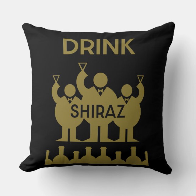 Cojín Decorativo Shiraz Wine Drinkers (Anverso)