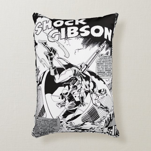 Cojín Decorativo 'SHOCK Gibson' Action Comic Strip Pillow (Frente (Vertical))