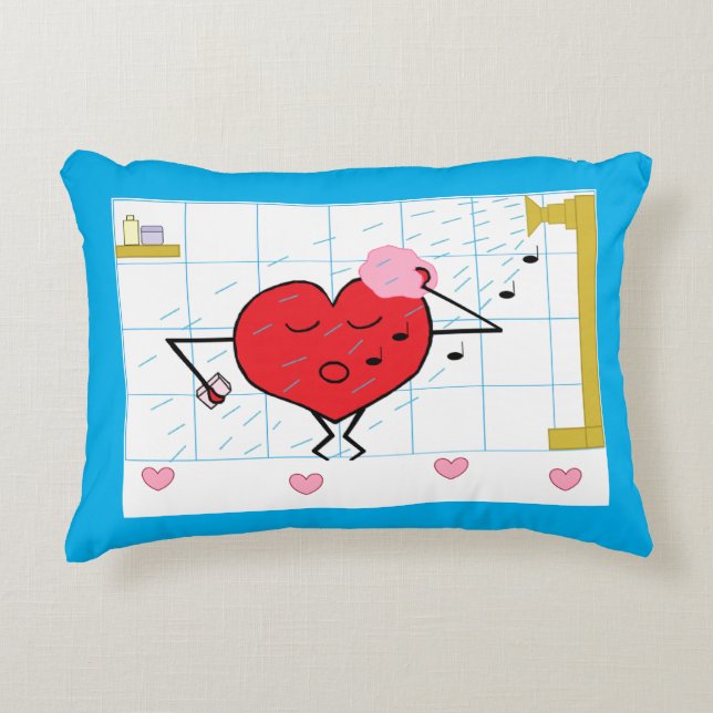Cojín Decorativo Shower Love: Blue (Anverso)