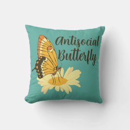 Cojín Decorativo Shy Introvert estético Mariposa antisocial