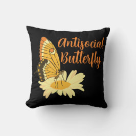 Cojín Decorativo Shy Introvert estético Mariposa antisocial