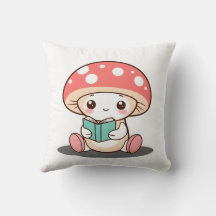 Shy Mushroom sostiene un libro