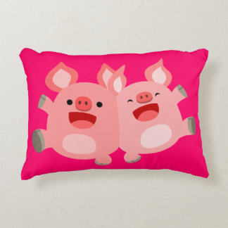 Cojín Decorativo ¡¡SÍ!! Cerdos de Dibujos Animados Adorables Almoha