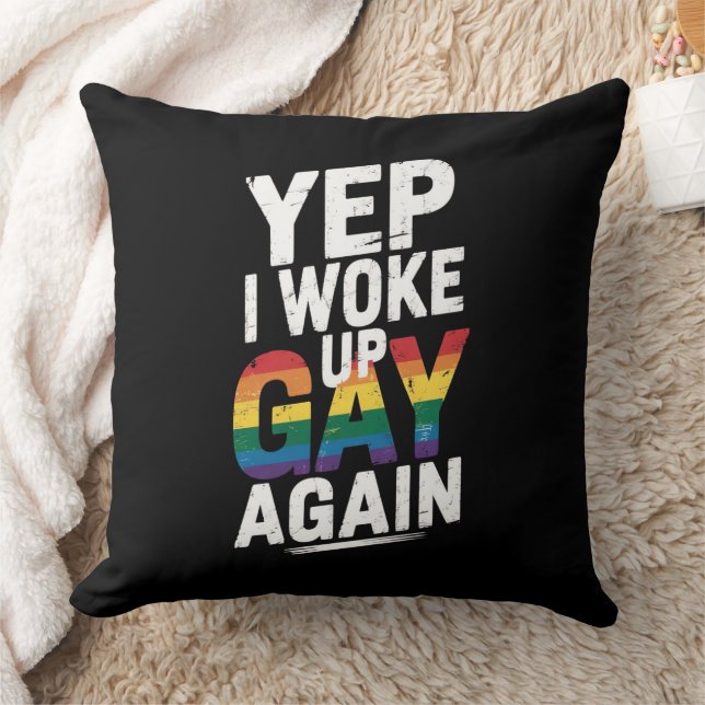 Cojín Decorativo Sí, Desperté Gay De Nuevo (Manta)