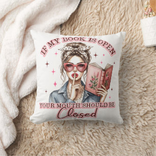Cojín Decorativo Si Mi Libro Está Abierto...