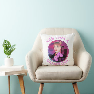 COJÍN DECORATIVO SÍ, SOY UNA CHICA GAMER