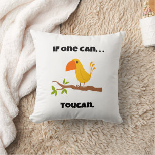 Cojín Decorativo Si Uno Puede. ... Toucan, Personalizado divertida 