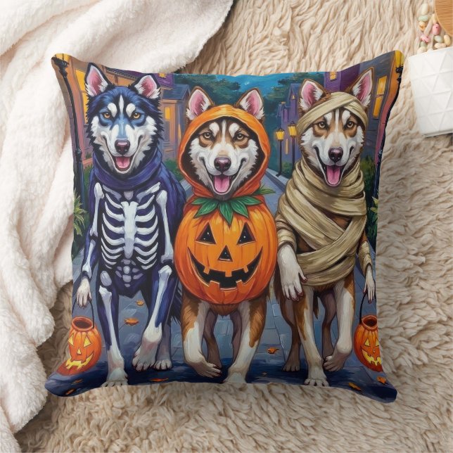 Cojín Decorativo Siberian Husky Trick-or-Treating Halloween Costume (Manta)