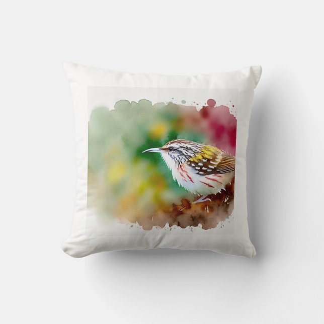 Cojín Decorativo Sichuan Treecreeper 140724AREF103 - Watercolor (Anverso)