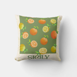 Cojín Decorativo Sicilia Citrus Wall Art   Naranja italiano y limón