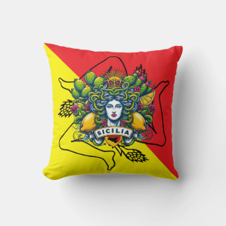 Cojín Decorativo Sicilian Trinacria Throw Pillow