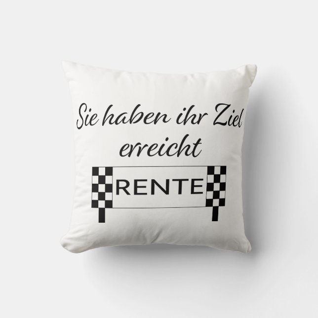 Cojín Decorativo Sie haben ihren Ziel erreicht Rente (Anverso)