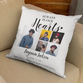 Cojín Decorativo Siempre en nuestros corazones | 6 Fotos | Memorial