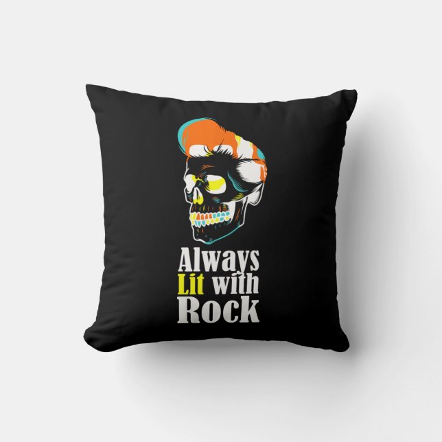 Cojín Decorativo Siempre iluminado con rock (Anverso)