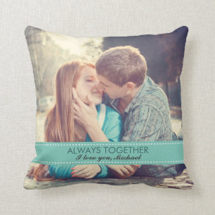 Cojín Decorativo Siempre junto foto de encargo moderna romántica