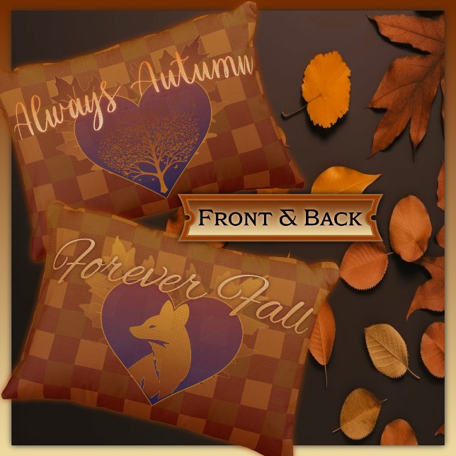 Cojín Decorativo Siempre Otoño, Forever Fall Fox y Tree (Subido por el creador)