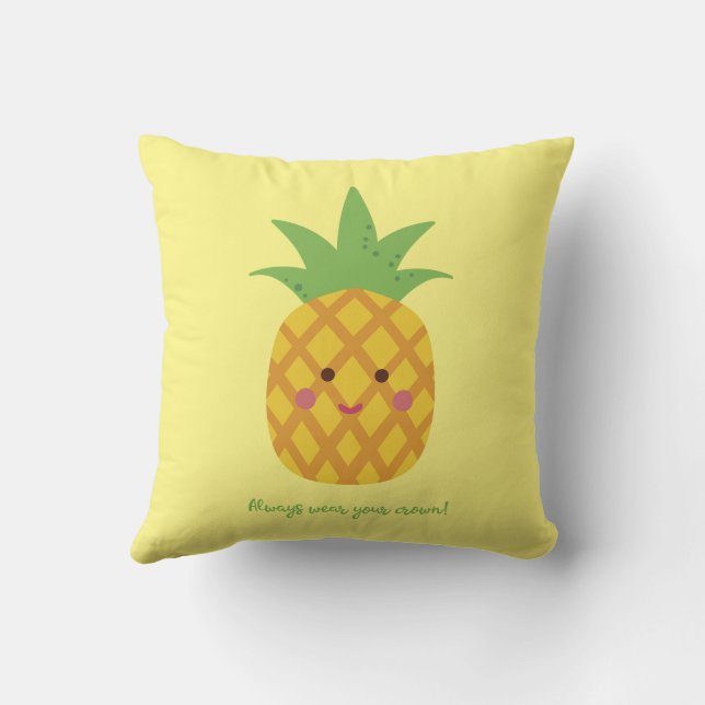 Cojín Decorativo Siempre Usa Tu Corona Pineapple (Reverso)