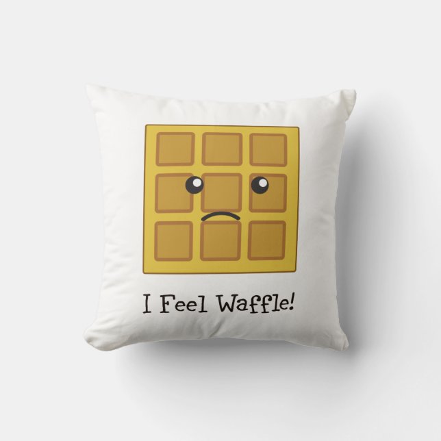 Cojín Decorativo ¡Siento Waffle! (Anverso)